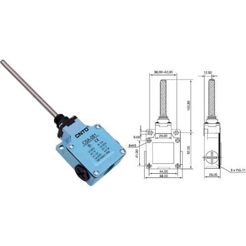 4Pcs/Lot Top Quality Original CNTD CSA-081 Wobble Stick Arm Limit Switch/Micro Switch Ui 380V Ith 10A