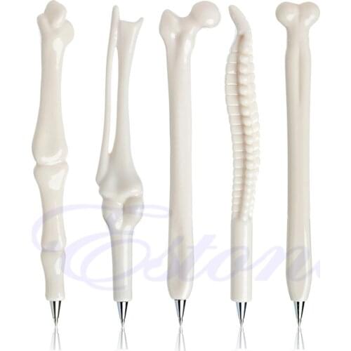 5Pcs Modish Ball Point Pen Bone Shape Radiographer Nurse Doctor Teacher Gift New