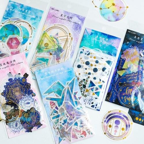 60PCS/PACK Kawaii Planet Star Array Sticker Marker Planner Diary Stickers Scrapbooking Bullet Journal School Supplies sl2028