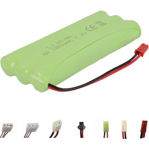 1800mah 7.2v Rechargeable Battery For Rc toys Car Boats Robots Tanks Trains Guns parts NI-MH AA 700mah 7.2v Rechargeable Battery
