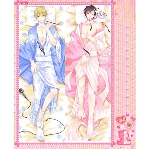 Anime Cartoon DuRaRaRa!! Double Bolster Hugging Pillow Case Pillow Cover Pillowcase Peach Skin 2 Way No.53053