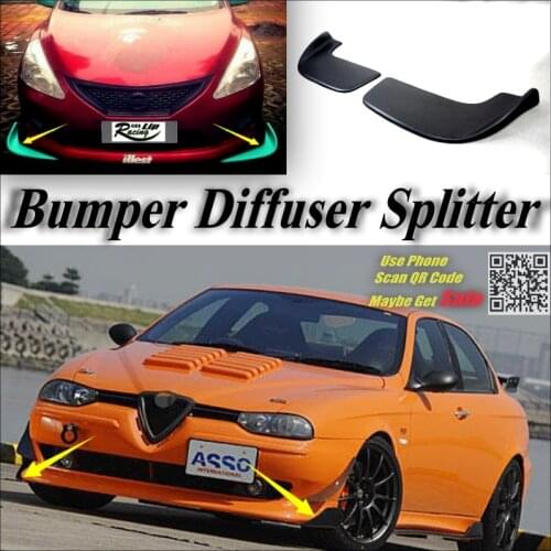 Car Splitter Diffuser Bumper Canard Lip For Alfa Romeo 156 AR 1997~2007 Tuning Body Kit / Front Deflector Fin Chin Reduce Body