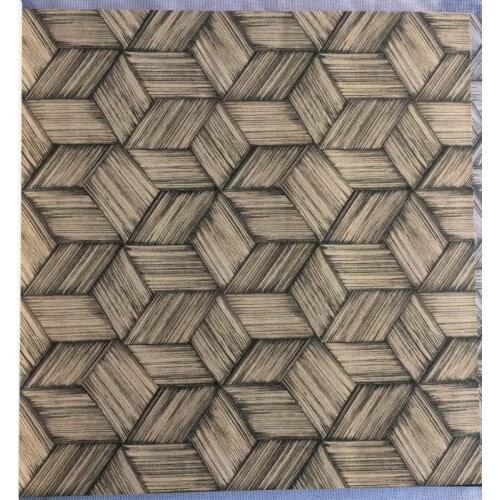 Beibehang New vintage imitation bamboo weave wallpaper New Chinese style restaurant green walls study wallpaper decoration wall