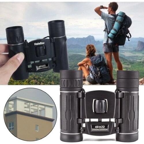 40x22 HD Powerful Binoculars 2000M Long Range Folding Mini Telescope BAK4 FMC For Camping Mountaineering Traveling And Backpac