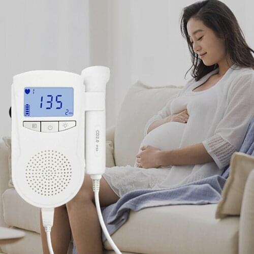 2.0MHz Prenatal Fetal Doppler Baby Heartbeat Monitor Baby Heart Rate Detector Sonar Doppler For Pregnant Women No Radiation