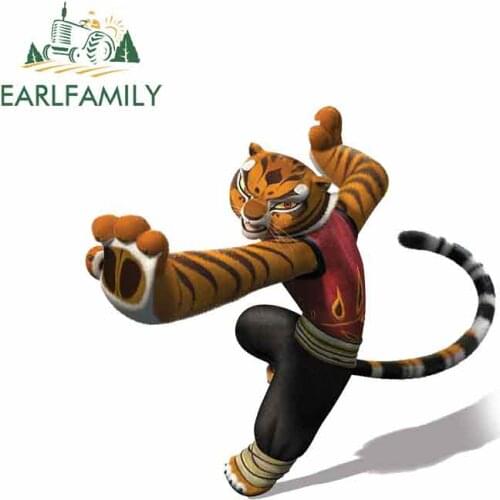 EARLFAMILY 13cm x 13cm Tiger Funny Car Stickers Fashion Decal 3D Custom Printing Waterproof Scratch-Proof For JDM SUV RV