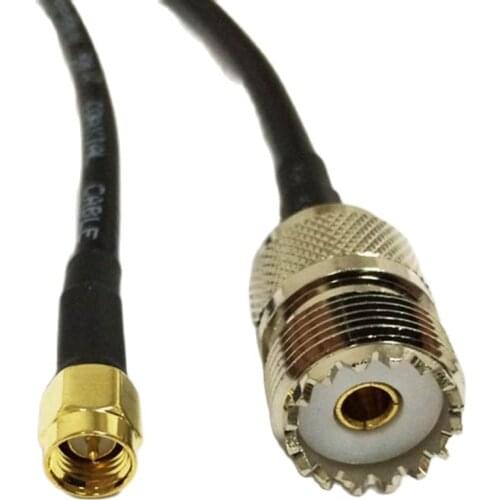 RG58 Coaxiale cable SMA Male Plug To UHF Female Jack SO239 Pigtal Adapter 50CM/100CM/200CM
