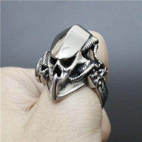Alien Ring 316L Stainless Steel Fashion Jewelry New Gothic Style Biker Alien Ring