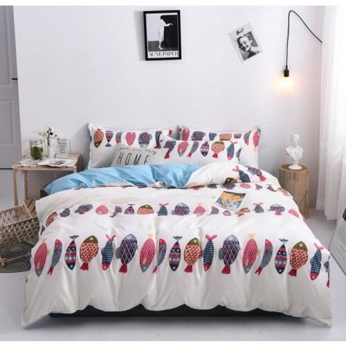 Bedding Set Animal Fox 3/4pcs Family Set Include Bed Sheet Duvet Cover Pillowcase Boy Room Decoration Bedspread