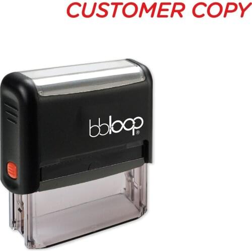 Bbloop Customer Copy w/Italic Round Style Font and Design Self-Ink