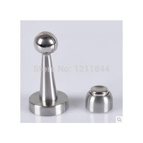 Super suction designt Stainless Steel Magnetic Door Stopper Stop Catch 202Silver