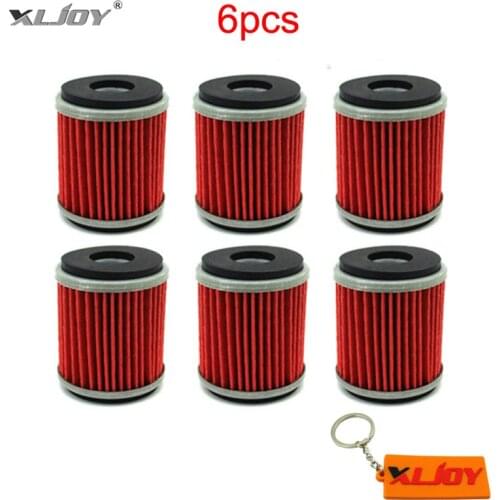 6x Oil Filter For Yamaha XT250 XT250X YZ250F YZ450F YZ250 VP125 X-CITY XG250 TRICKER YP125R X-MAX