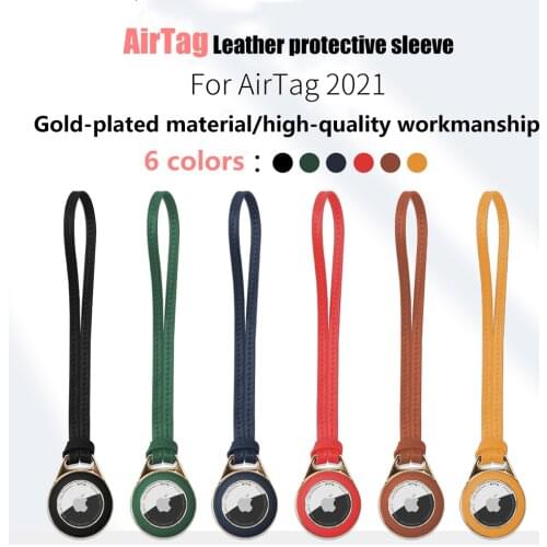 Metal Soft Leather Case For Apple Airtags Protective Cover For Apple Locator Tracker Anti-Scratch Device Keychain Protect Sleeve