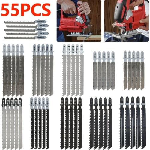 25-70pcs Jig Saw Blade T-handle Jigsaw Blades Set Metal Wood Plastic Woodworking Blade Fast Cutting Tools Power Tool Accessories