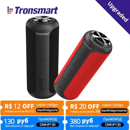 Tronsmart T6 Plus Upgraded Edition Bluetooth 5.0 Portable Speaker with Up to 40W Power, 360° Surround Sound, IPX6 Waterproof, NF