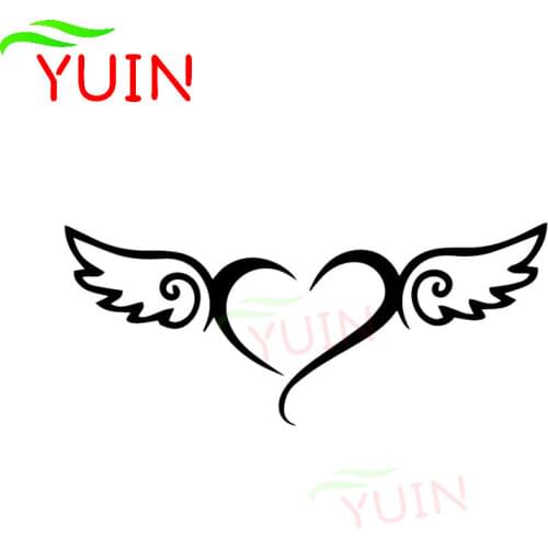 Lovely Car Sticker Heart Angel Wings Cars Decal Fashionable Body Window Decoration Applique PVC Waterproof Sunscreen Sticker
