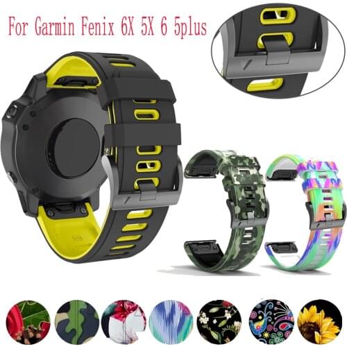 Smart Watch Band Straps For Garmin Fenix 6X 6XPro 5X 5 Plus 3 3HR Forerunner 935 945 Quick Release Strap Silicone Bracelet