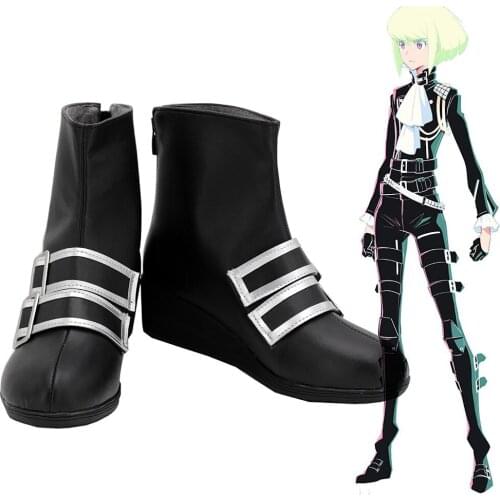 PROMARE Lio Fotia Cosplay Boots Black Shoes Custom Made Any Size for Halloween Cosplay Costumes Accessories