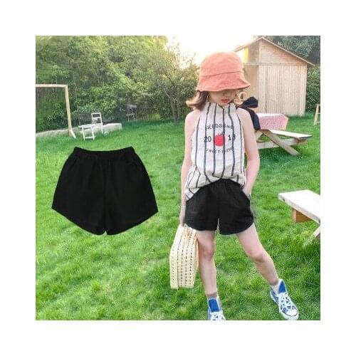 Baby Girl Shorts 2020 Summer New Childrens Girls Casual Solid Cute Shorts Baby Girls High Waist Loose Casual Shorts 3-9 Years