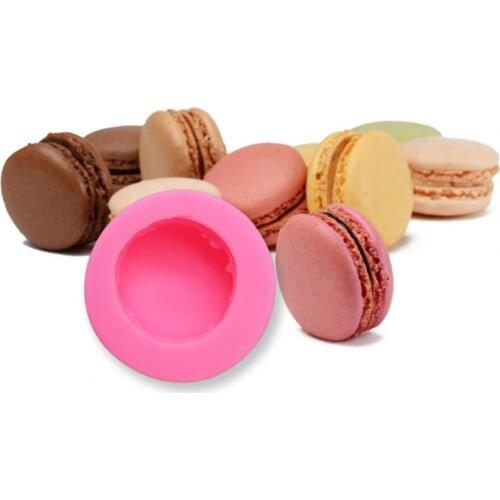 Silicon Candle Molds DIY Aromatherapy Candle Single Hole Macaron Frollover Handmade Soap Mold Cake Decoration Resin Molds
