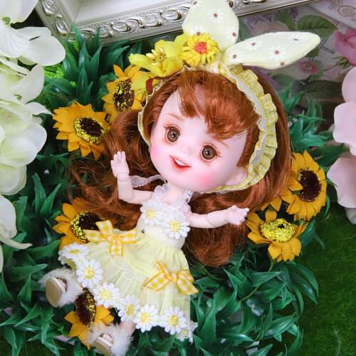 Dream Fairy 1/12 BJD DODO Doll 14cm mini doll 26 joint body Cute children gift toy Angel surprise ob11