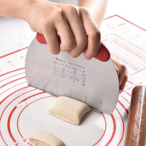 Stainless Steel Cake Scraper Pastry Cutters Baking Cake Cooking Dough Scraper Fondant Spatulas Edge DIY Kitchen Baking Tools