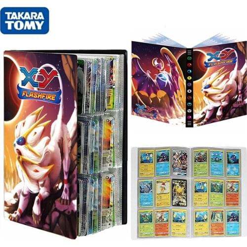 TAKARA TOMY 432Pcs 9 Pocket Pokemon Cards Album Book Cartoon VMAX GX Game Card Cool Anime Solgaleo Collection Holder Folder Toys