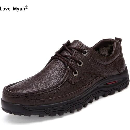 Genuine Leather warm men boots large size 48 fashion winter boots,comfortable ankle boots men shoes,quality snow boots752