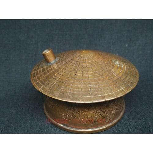 YIZHU CULTUER ART Unique Collection Chinese Copper Hand Carving House Style Paperweight Decoration