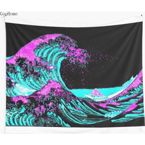 Vapourwaves Japanese Digital Art Wall Tapestry Cover Beach Towel Throw Blanket Picnic Yoga Mat Home Decoration