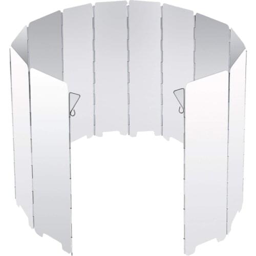 12 Plates Camping Stove Windscreen Portable Folding Camping Stove Windshield Use Alcohol Stove