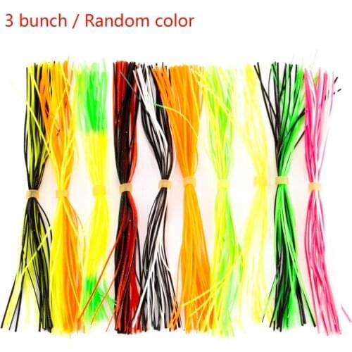 150 Strands Bundles Silicone Skirts Fishing Accessories Jig Lures Squid Rubber Skirt Spinnerbait Skirt Lure Mixed Color