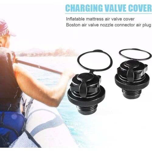 2x Air Valve Adaptor Tire Compressor Converter Air Valve Nozzle One-way Inflation Caps Inflatable Boat Dinghy Air Valve Adaptor