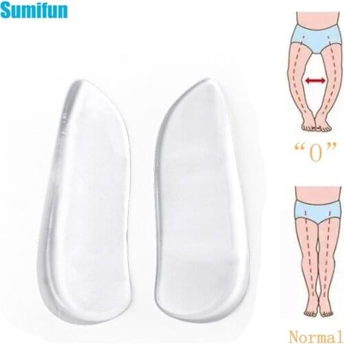 2pcs X Type Leg Bowed Legs Corrector Insoles Orthotics Gel Soft Silicone Pillow Heel Orthopedic Insoles Shoes Pads Adjustment
