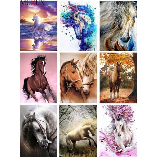 Diy Full Square/Round Crystal Diamond Embroidery Animal Diamond Painting Horse Beautiful Animals Diamond Mosaic Paintings 9Jm024