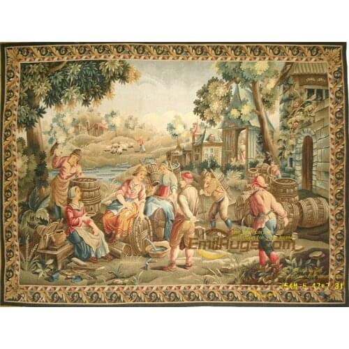 Tapestry In Imitation Of Ancient European Aubussen Square Tapestry Traditional Embroidered Aesthetic