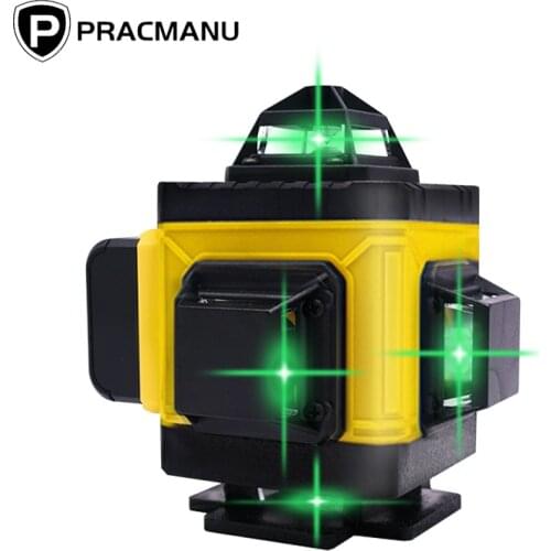 4D 16 Lines Multifunctional Green Laser Level 360 Horizontal And Vertical Cross Lines Auto Self-Leveling APP Remote Control