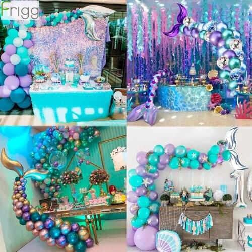Balloon Arch Set Mermaid Party Decoration Wedding Event Party Mermaid Birthday Party Decoration Kids Girl Baby Shower Decoration
