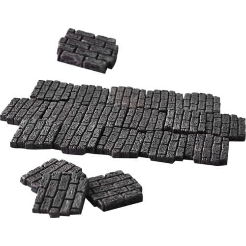 Set of 20 Resin Bricks Craft for Dollhouse, Diorama Landscaping, Fairy Garden Building Wall Construction