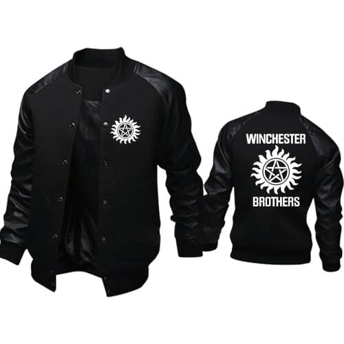New spring autumn Supernatural Mens pullover Winchester Bros Harajuku high quality Cotton Casual Mens Jacket Wear