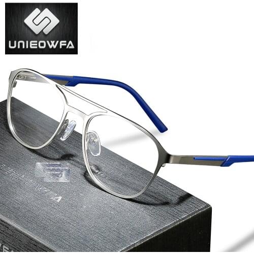 Retro Round Prescription Eyeglasses for Men Optical Progressive Glasses Male Clear Myopia Hyperopia Eyewear Vintage Korea Brand