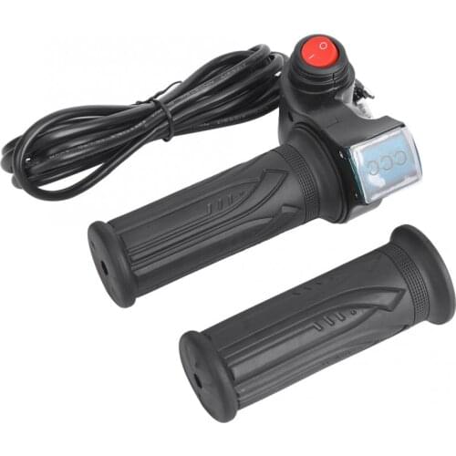 E-Bike Voltage Display E-Bike Twist Throttle LCD Digital Display Speed Control Handle For Thumb Electric Bike Throttle 12V-72V