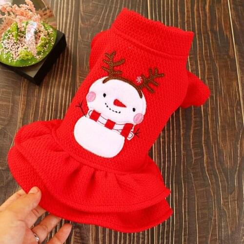 Pet Dog Dress Clothes for Yorkies Chihuahua Pomeranian Small Dog Cat Winter Tutu Princess Skirt Christmas Puppy Dresses Apparel
