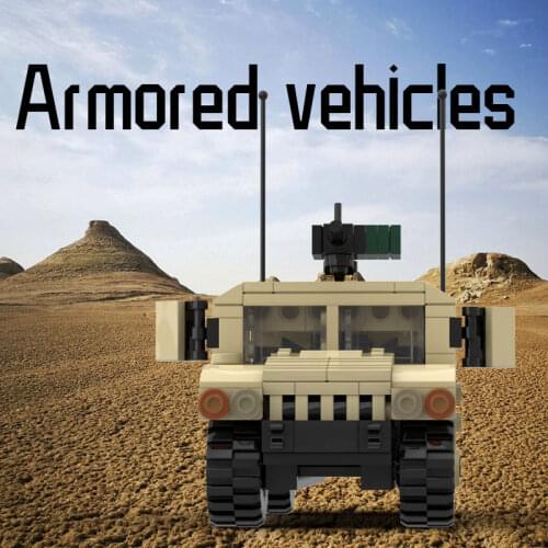 MOC Building Block Maker Military Series Armoured Humvees Assembly Model Childrens Toy DIY Building Bricks Birthday Gift