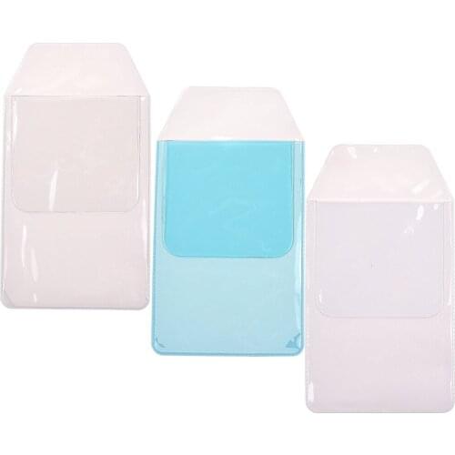 XRHYY Set of 3 Pieces Clear, Light Blue, White Color Shirt Pocket Protector for School Hospital Office