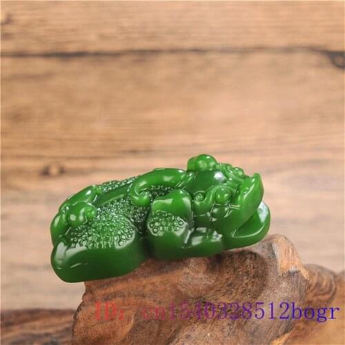 Green Jade Pixiu Pendant Necklace Jewelry Chinese Men Fashion Carved Charm Amulet Women Natural Jadeite Gifts