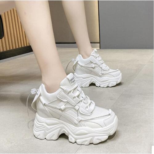 2021 Sneakers Women Designer Platform Shoes Fashion Sequins Height Increasing Ladies Trainers Chunky Sneakers Woman Basket Femme