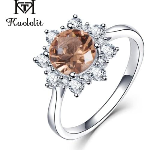 Kuololit Diaspore Gemstone Ring for Women Solid 925 Sterling Silver Created Color Change Wedding Party Gifts Fine Jewelry