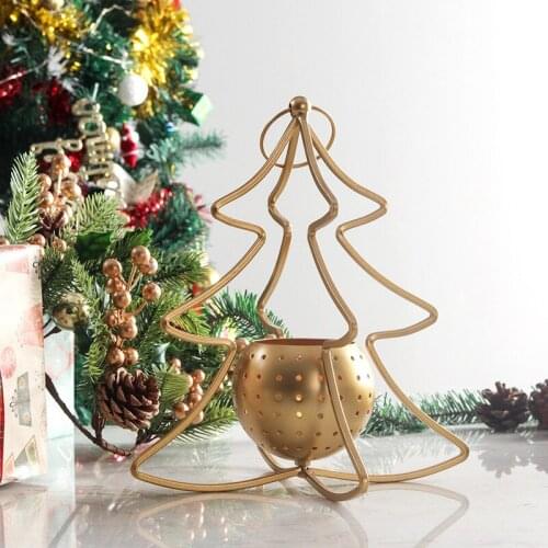 Golden Candlestick iron five pointed star Candlestick Christmas decoration gift creative table decoration
