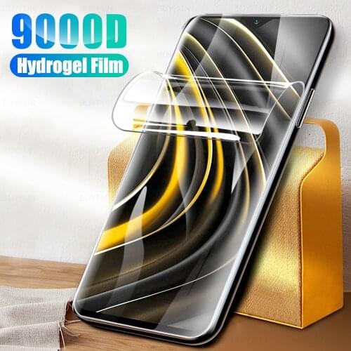 1-2pcs 9000D Front Hydrogel Film For xiaomi poco m3 m3 nfc screen protector for xiomi Poco m 3 x 3 NFC 3 m protective Movie 3